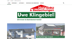 Desktop Screenshot of holzbau-klingebiel.de