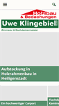 Mobile Screenshot of holzbau-klingebiel.de