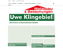 Tablet Screenshot of holzbau-klingebiel.de